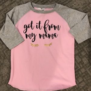 Toddler 3/4 length tee